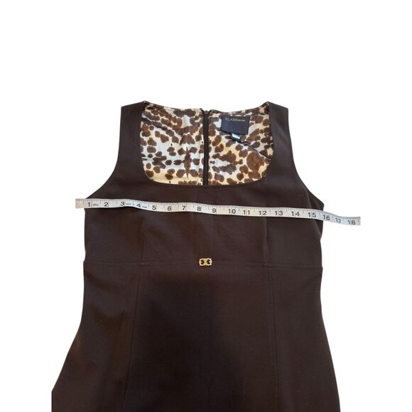 Class by Roberto Cavalli Women's Brown Gold RC Logo Knee Length Dress Size 8 - Picture 11 of 13